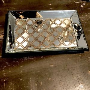 Mirrored decorated tray
